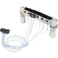 PN-8863-C0 - Ponte fisso tipo T-O-M con selle PIEZO per chitarra elettrica - Cromato