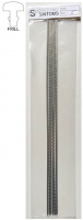 FRFRSS250140-F-WP  Confezione 6 stecche dritte Tasti Ringing in Acciaio pre-tagliati Frill Type Med