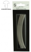 STI230140-S  Confezione 12 stecche curve Tasti in Titanio pre-tagliati Medium Jumbo per chitarra